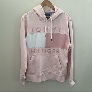 Tommy Hilfiger Women’s Pink Hoodie Sweatshirt Size Large